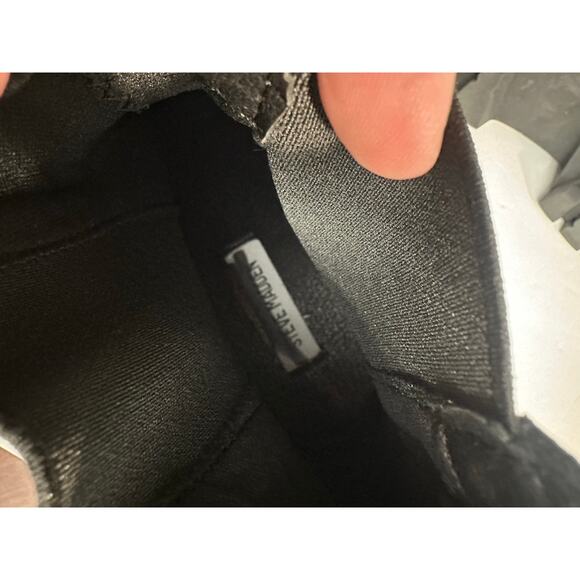 Steve Madden size 9 Black Chelsea Boot Platform Vegan Leather Malcolm New No Box - Picture 6 of 7